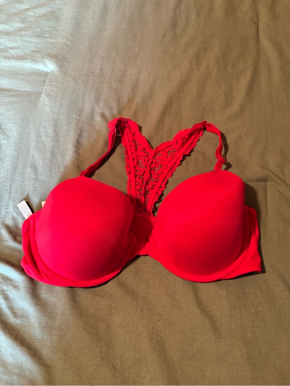 Victoria's Secret Red Lace Racerback Push-Up Bra